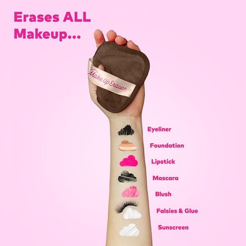 The Original MakeUp Eraser, 7-Day Set, Erase All Makeup With Just Water, Including Waterproof Mascara, Eyeliner, Foundation, Lipstick, Sunscreen, and More! Mocha, 7ct.