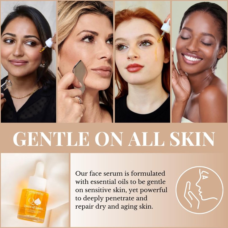 Gua Sha Oil & Serum - Anti-Aging Jojoba, Squalane & Rosehip Blend | All-in-One Moisturizer for Radiant Skin