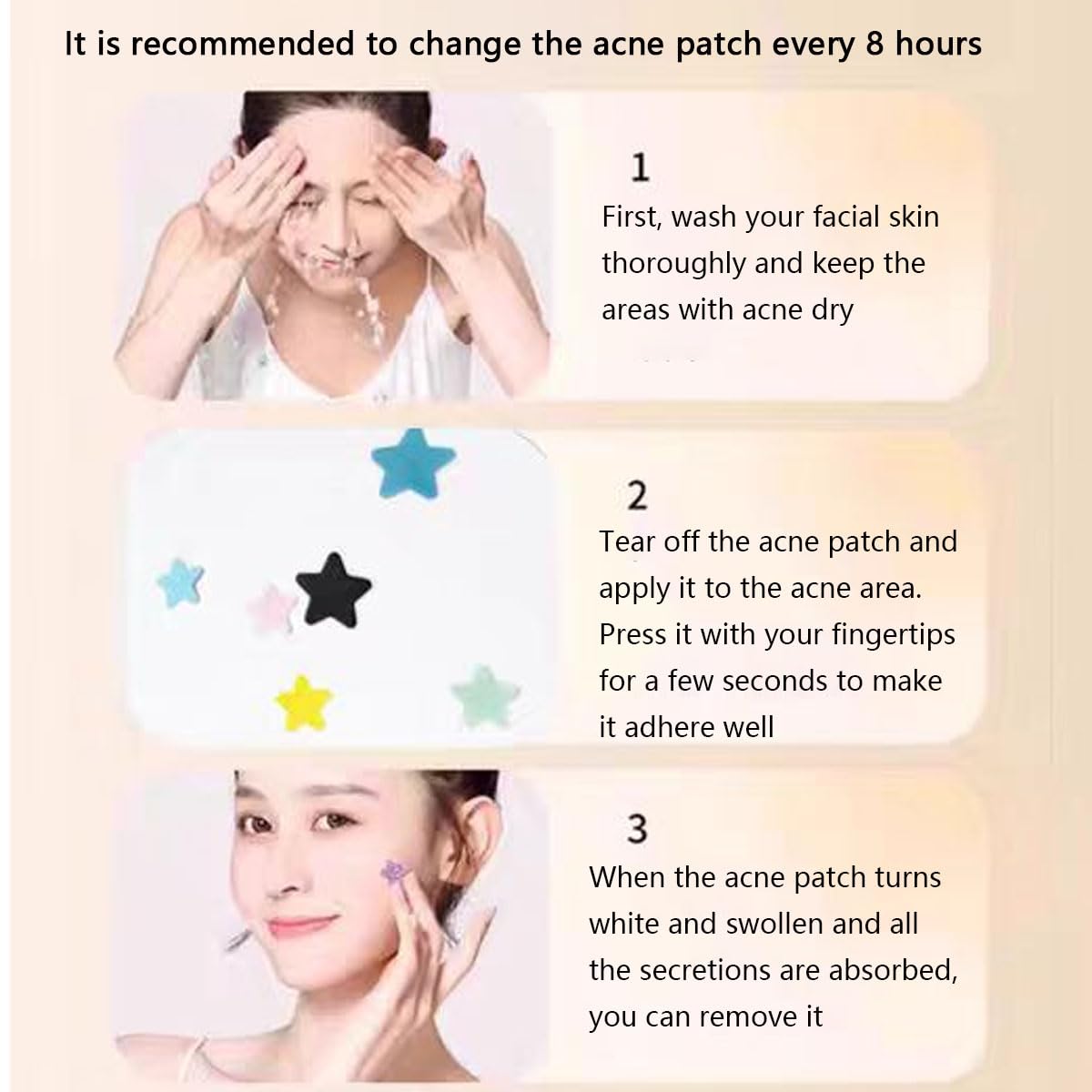 Star Pimple Patches for Face w/Hydrocolloid, Salicylic Acid &Tea essential oil 240 Patches, Hydrocolloid Acne Patch,-03