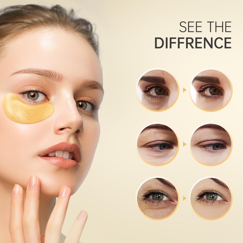 15 Pairs 24K Gold Under Eye Patches - Collagen Face Masks for Dark Circles & Puffy Eyes | Spa Gift Set