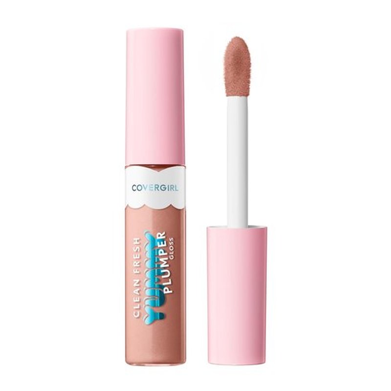 Covergirl Clean Fresh Yummy Gloss, 760 Snow Place Like Home, Plumper Gloss, Shiny Gloss, Vegan Formula, Volumizing Lip Plumper, Easy to Apply, Minty Flavor, 0.33oz