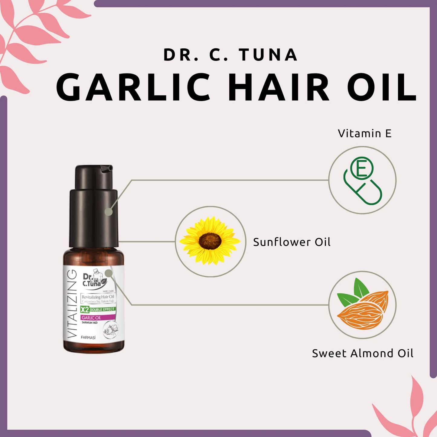 Farmasi Dr. C. Tuna Vitalizing Garlic Oil, All Hair Types, 1 fl oz