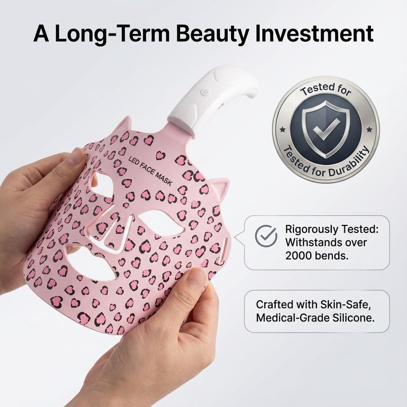 Red Light Face Mask - 240 LEDs Phototherapy for Skin Rejuvenation | 3 Modes for Brightening & Soothing