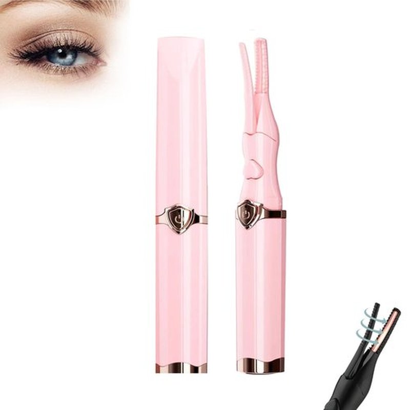 hoehew Heated Eyelash Curler for Women - 2025 Upgrade Electric Eyelash Curler with USB Rechargeable, 3 Heat Modes, Fast Heat up in 8s, 24 Hours Long Lasting (Pink)