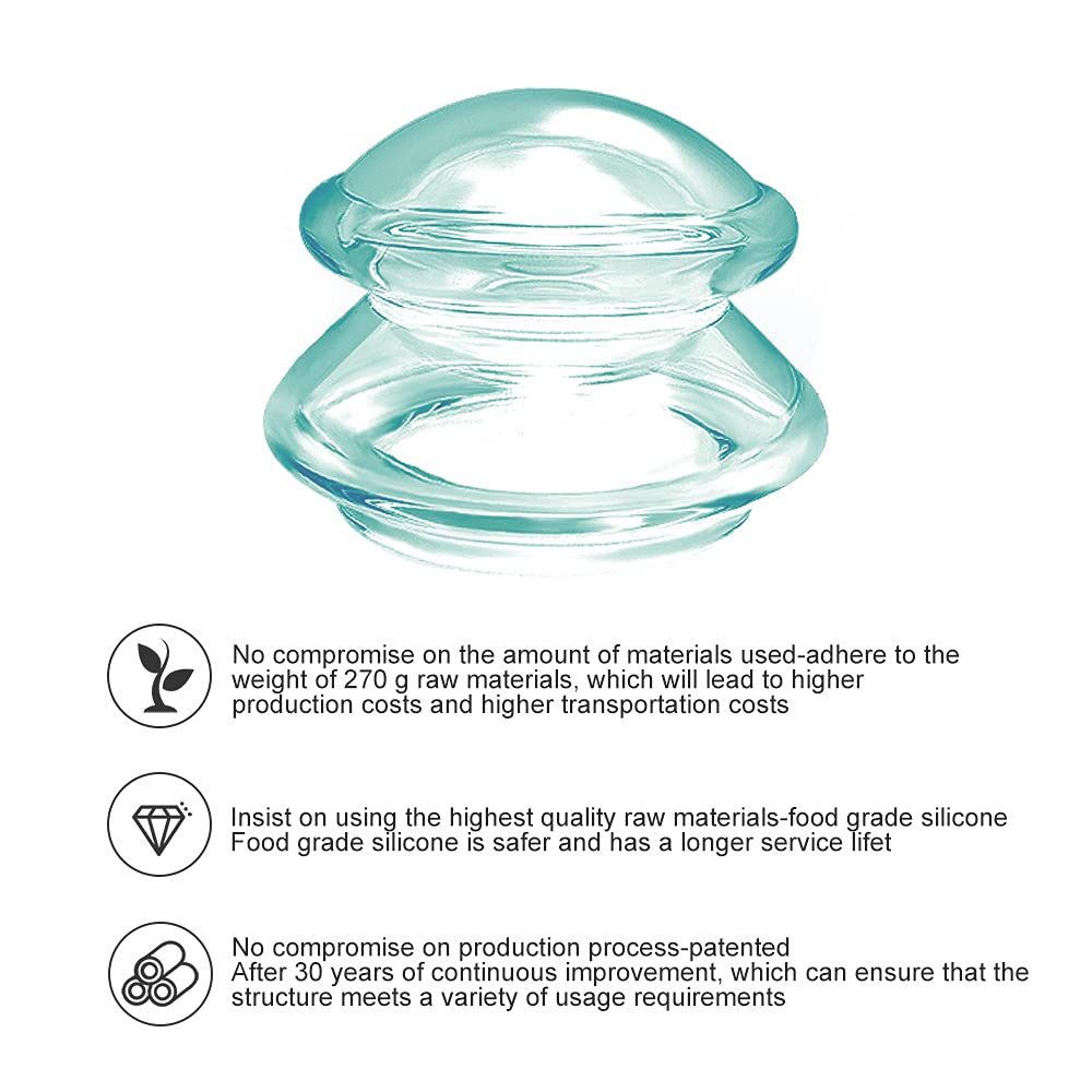 Cupping Therapy Sets (XL Size, 1 Cups) Silicone Massage Cups Vacuum Suction Cups for Body Massage…