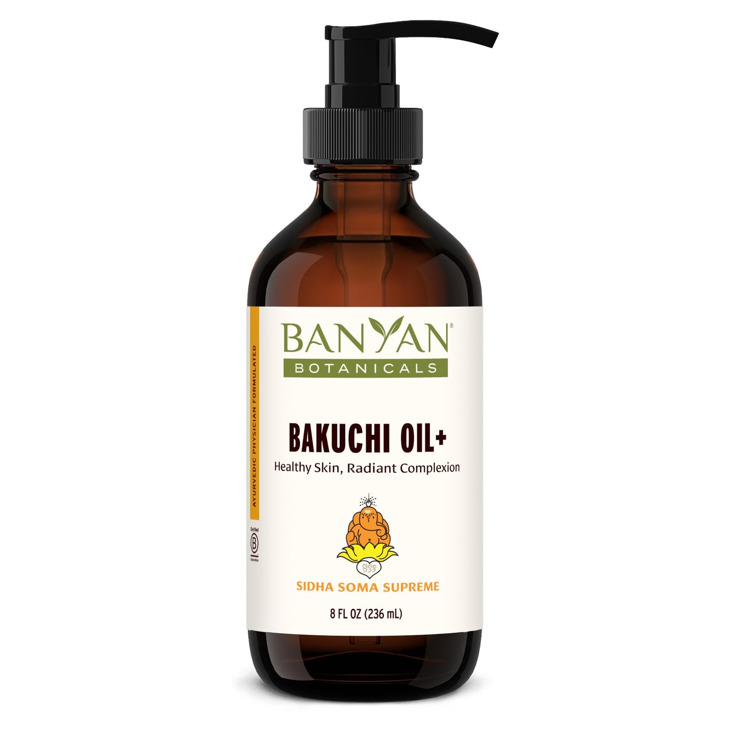 Banyan Botanicals Bakuchi Oil+ – Natural Face Oil & Body Oil – with Bakuchiol & Ayurvedic Herbs to Support Healthy & Radiant Skin – 8 oz – Non-GMO Sustainably Sourced Physician-Formulated