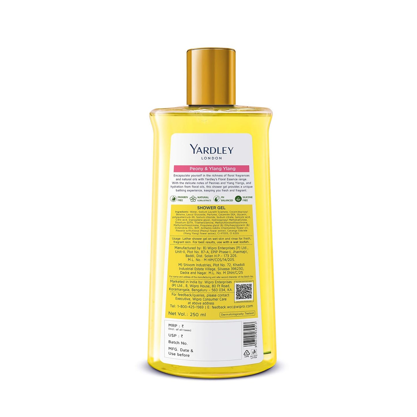 YARDLEY LONDON Floral Essence Shower Gel Peony & Ylang Ylang - 250ml
