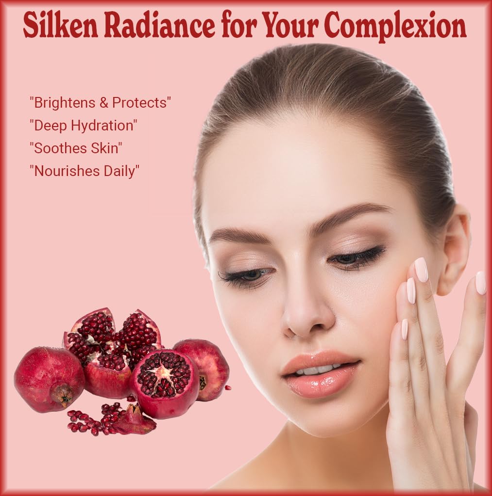 8oz Pomegranate Seed Oil, 100% Pure and Natural, Organic and Rich in Antioxidants for Supple, Soft Skin and Hair - Includes Pump & Flip Cap