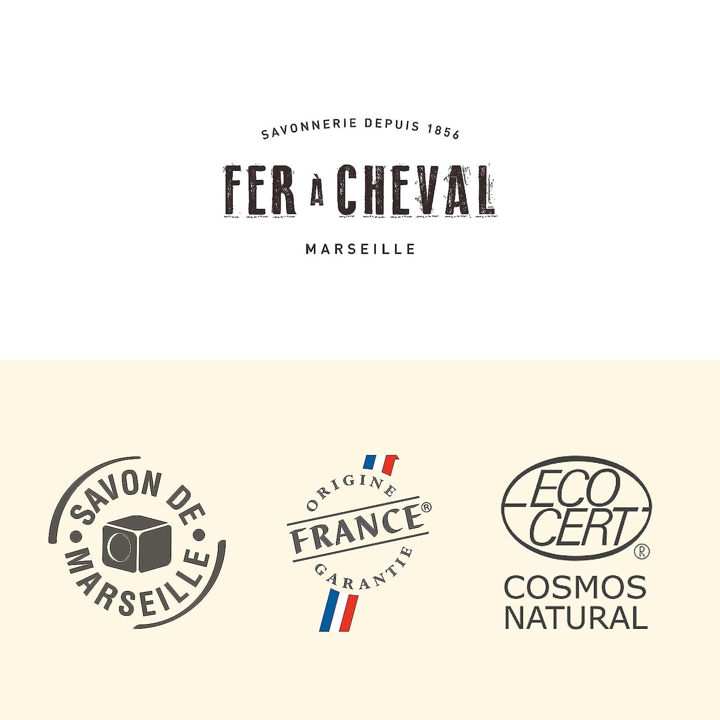 Fer à Cheval Savon de Marseille Olive Oil Soap Cubes – Traditional French Soap Bars, Palm Oil Free, Extra Gentle Cleansing – 4 x 65 g/2.29 oz, Pack of 2 (Artisan-Made in Marseille, France)