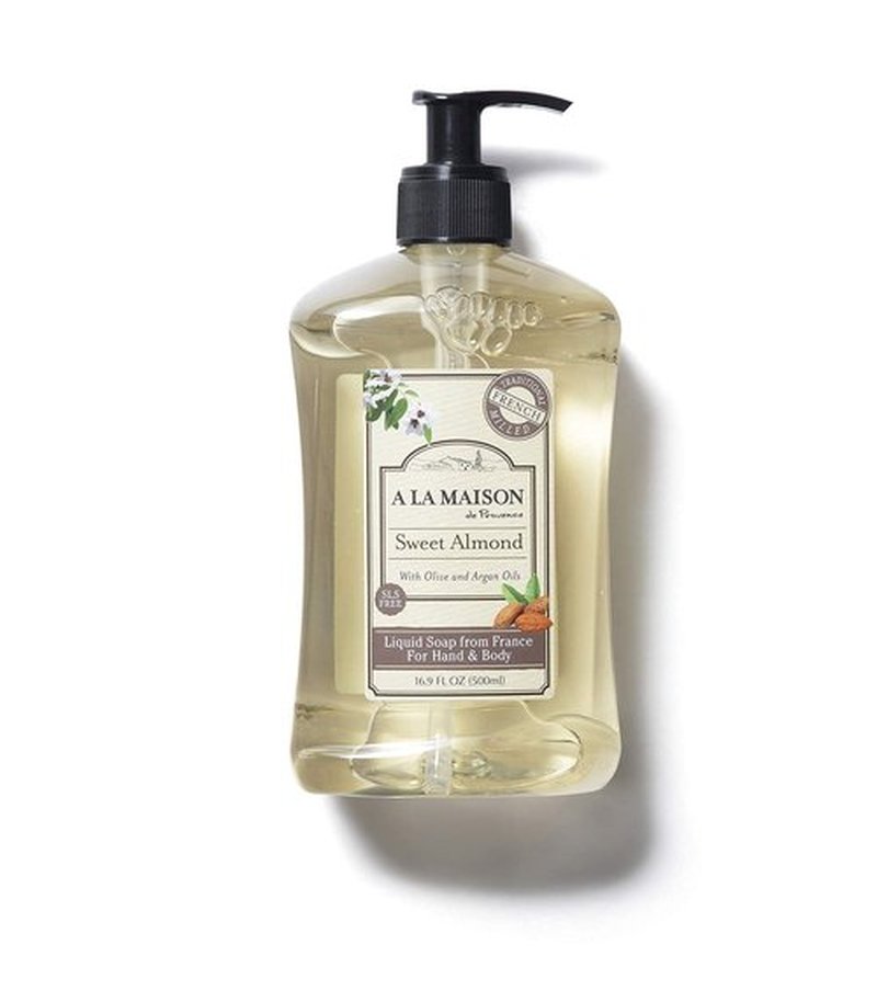 A LA MAISON de Provence Sweet Almond Liquid Hand and Body Soap (Pack of 2) With Coconut Oil, Argan Oil and Vitamin E, 16.9 fl oz Each