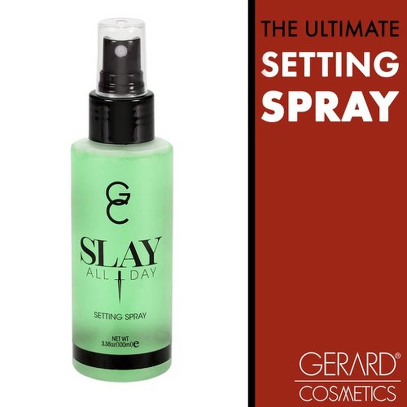 Gerard Cosmetics Slay All Day Makeup Setting Spray | Cucumber Scented | Matte Finish with Oil Control | Cruelty Free, Long Lasting Finishing Spray, 3.38oz (100ml)