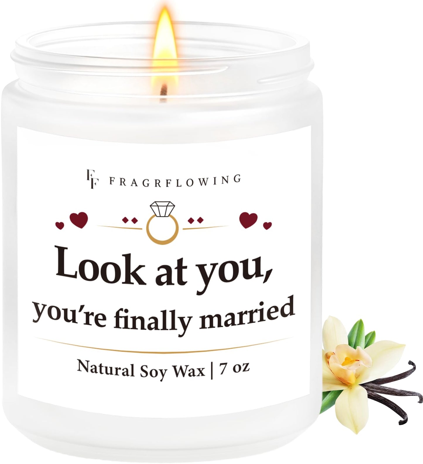 FF FRAGRFLOWING Funny Bridal Shower Gifts, Creamy Vanilla Soy Wax