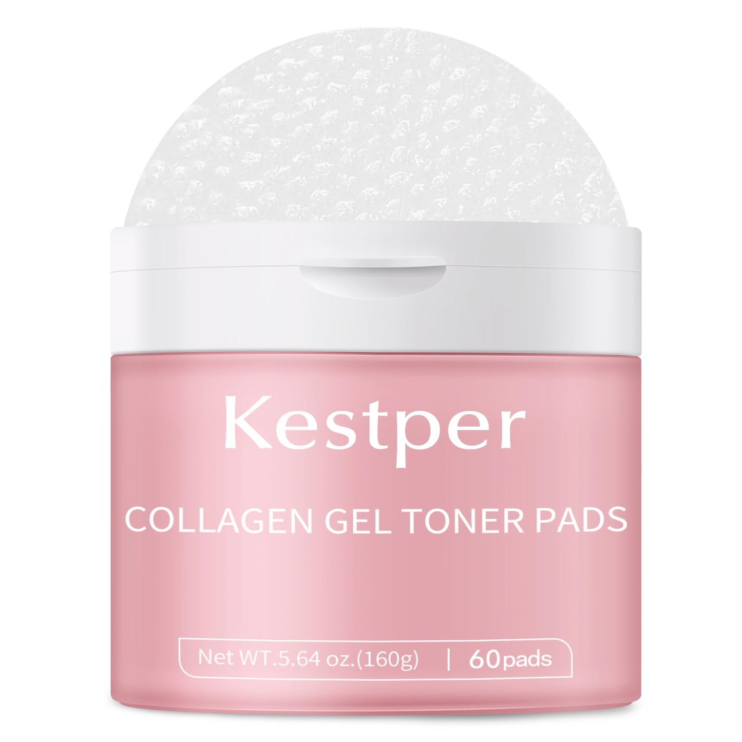 Kestper Collagen Gel Toner Pad for Face - Skin Firming,Improvin Elasticity,Pore Minimizer,Soothing Hydration, Gentle Exfoliating Face Pads,60 Pads