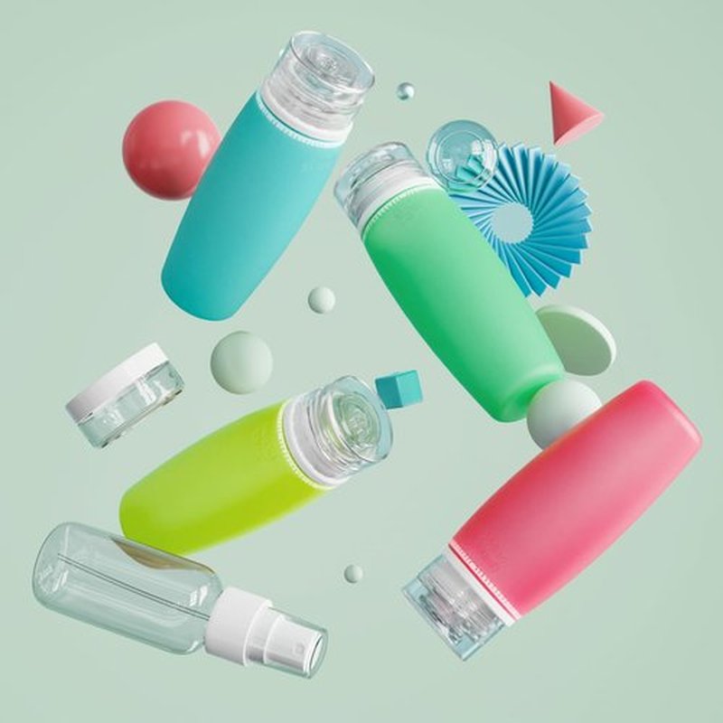 PACKISM TSA Approved Toiletry Bottles - 6 Pack Leak Proof 3.4oz Silicone Travel Bottles for Toiletries,Refillable Liquid Travel Accessories for Shampoo Conditioner Lotion Body Wash(BPA Free)
