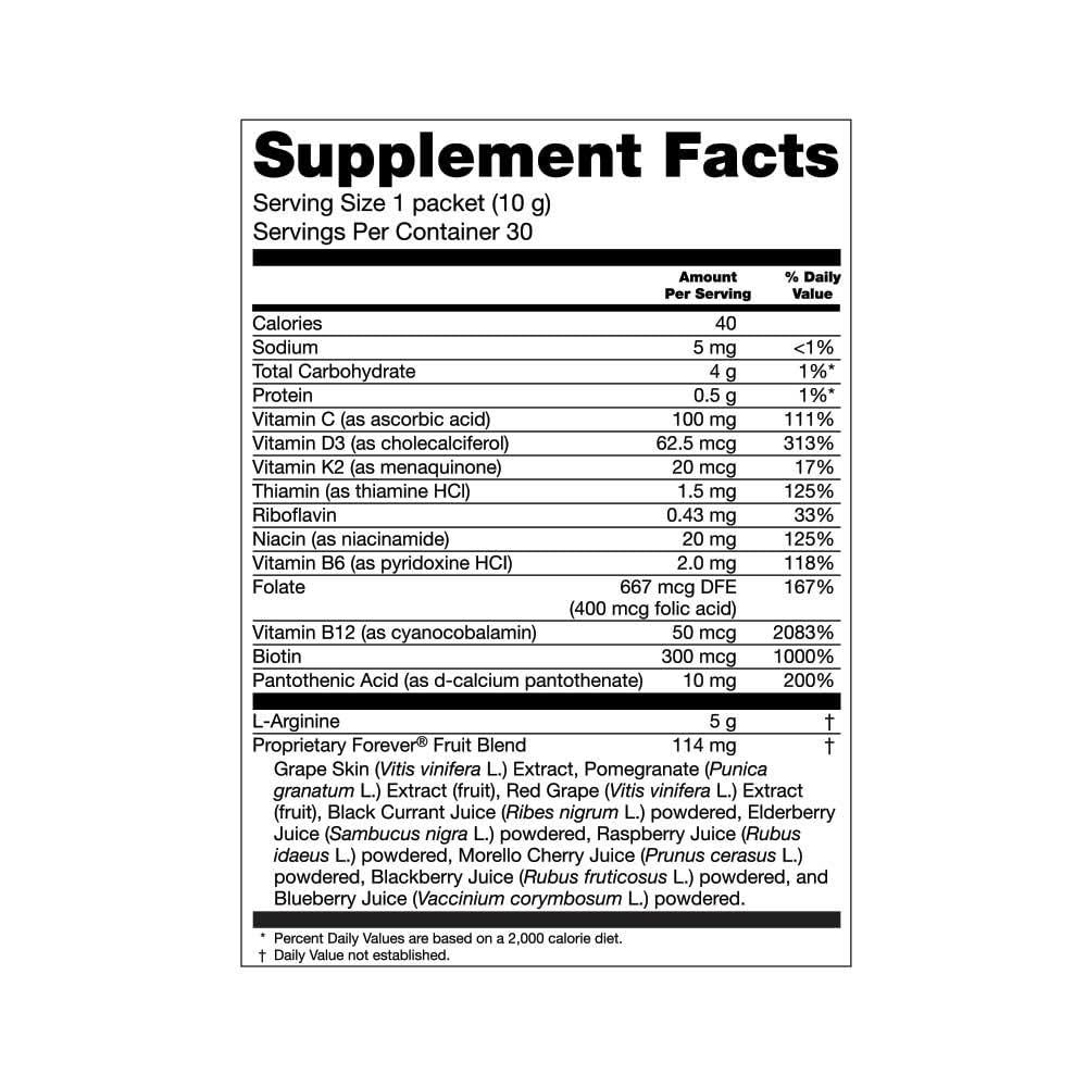 Forever Argi+ & Vitamin Complex (30 Packets) L-Arginine