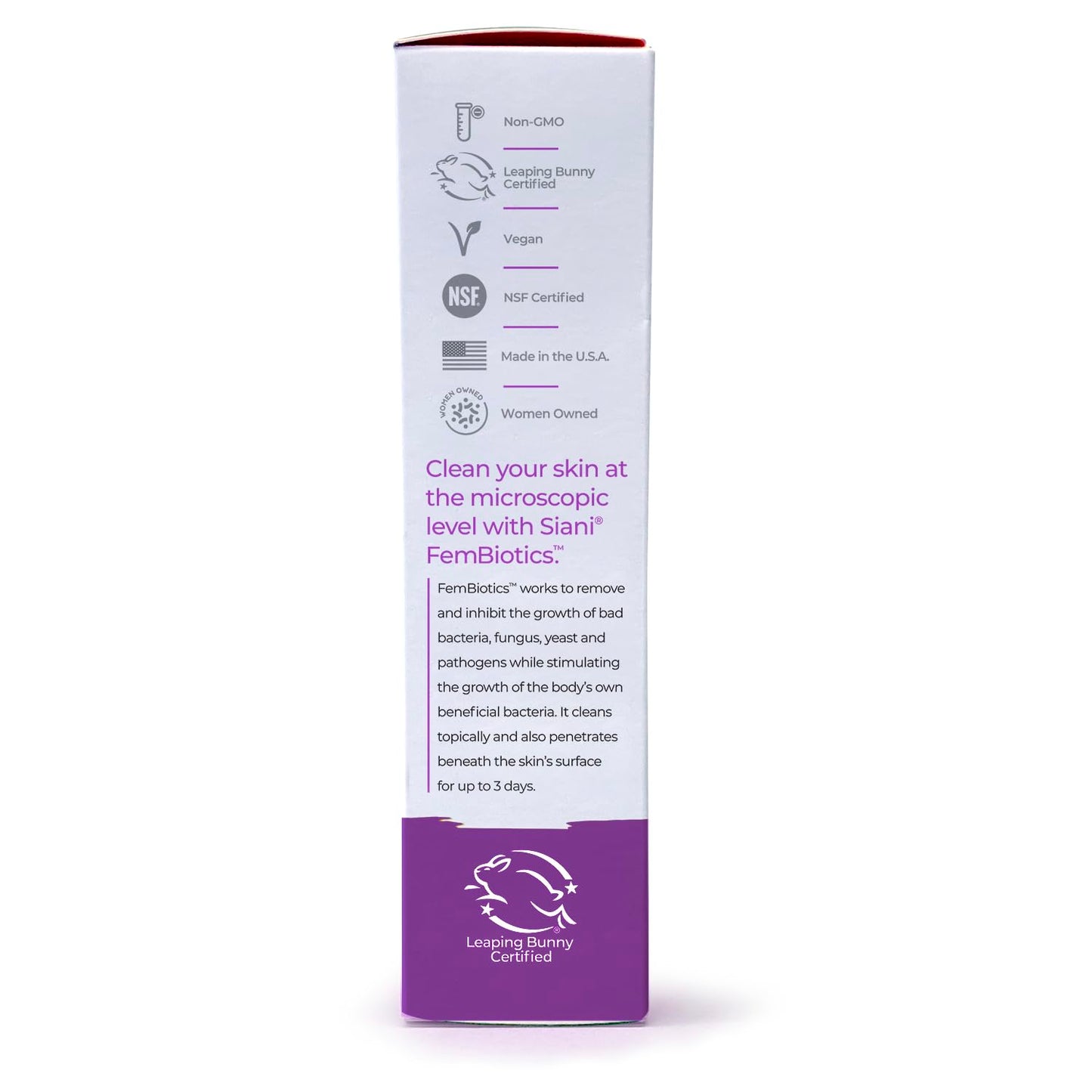 SIANI FemBiotics -Topical Probiotic Body Care for Women 4oz - Hypoallergenic, Vegan, Non GMO, GF, 100% Natural Live Probiotic, External + Internal Use, Totally Safe, No Refrigeration Required