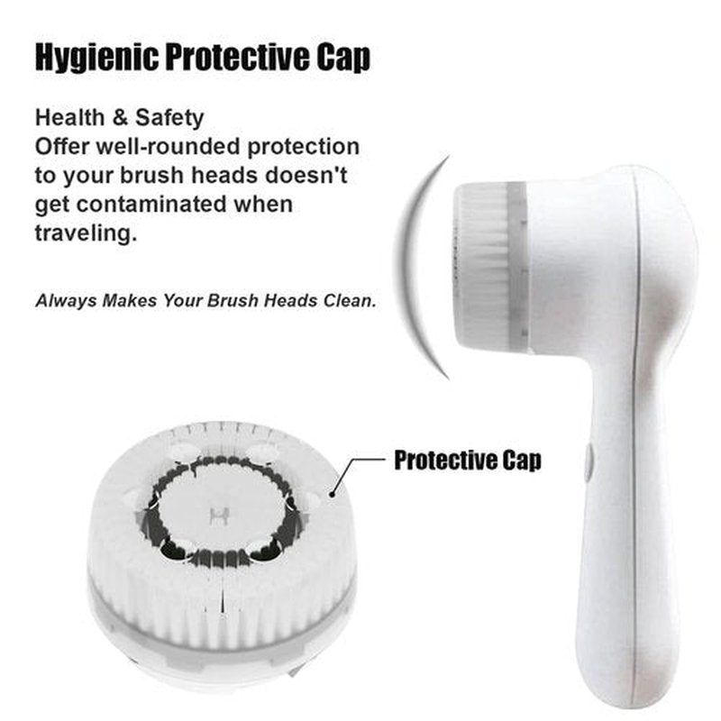 Brushmo Brush Head Replacements Compatible with Clarisonic Mia 1, Mia 2, Mia Fit, Alpha Fit, Smart Profile Uplift and Alpha Fit, Sensitive Facial 4 Pack (Sensitive)