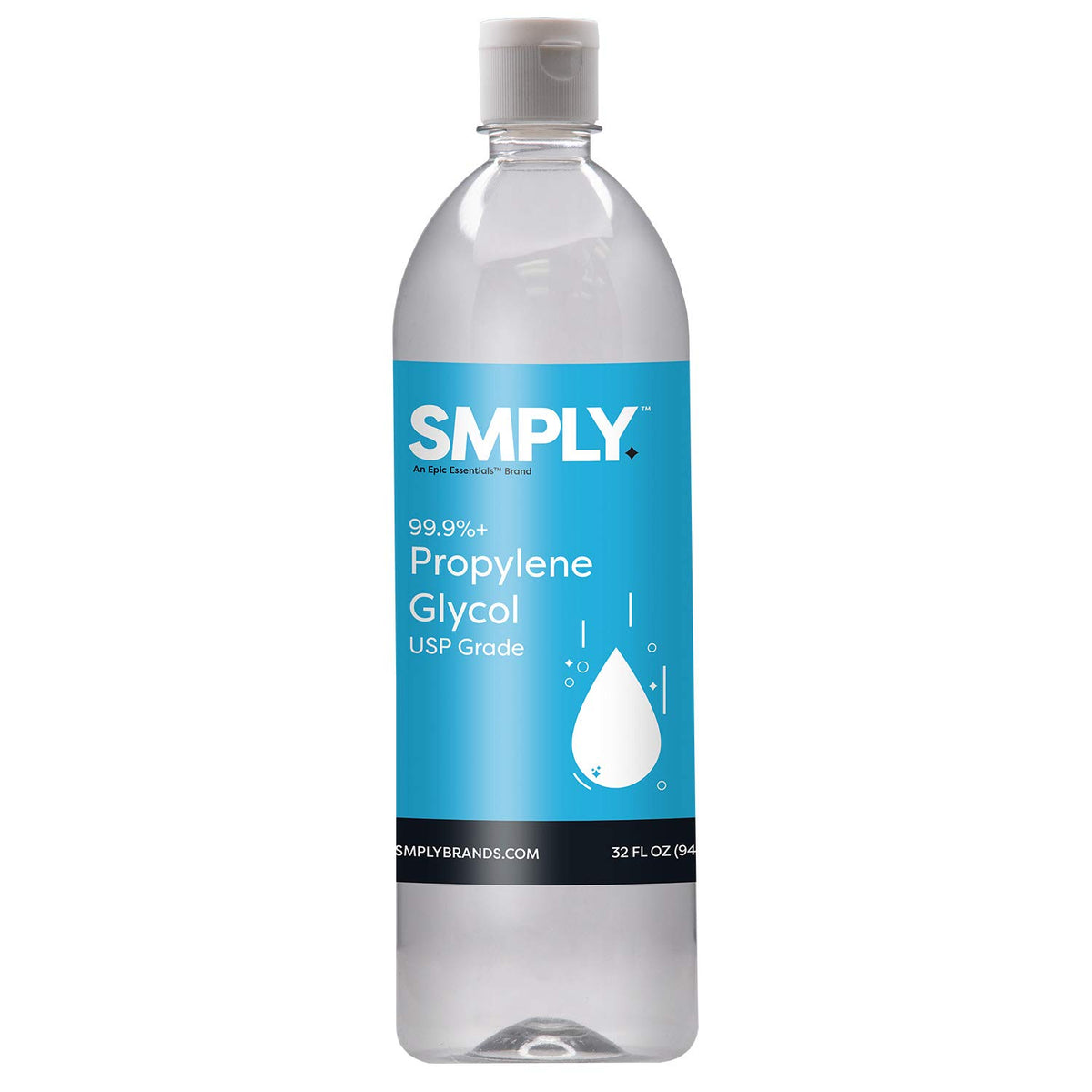 SMPLY. USP Food Grade 99.9% Pure Propylene Glycol, 32 oz