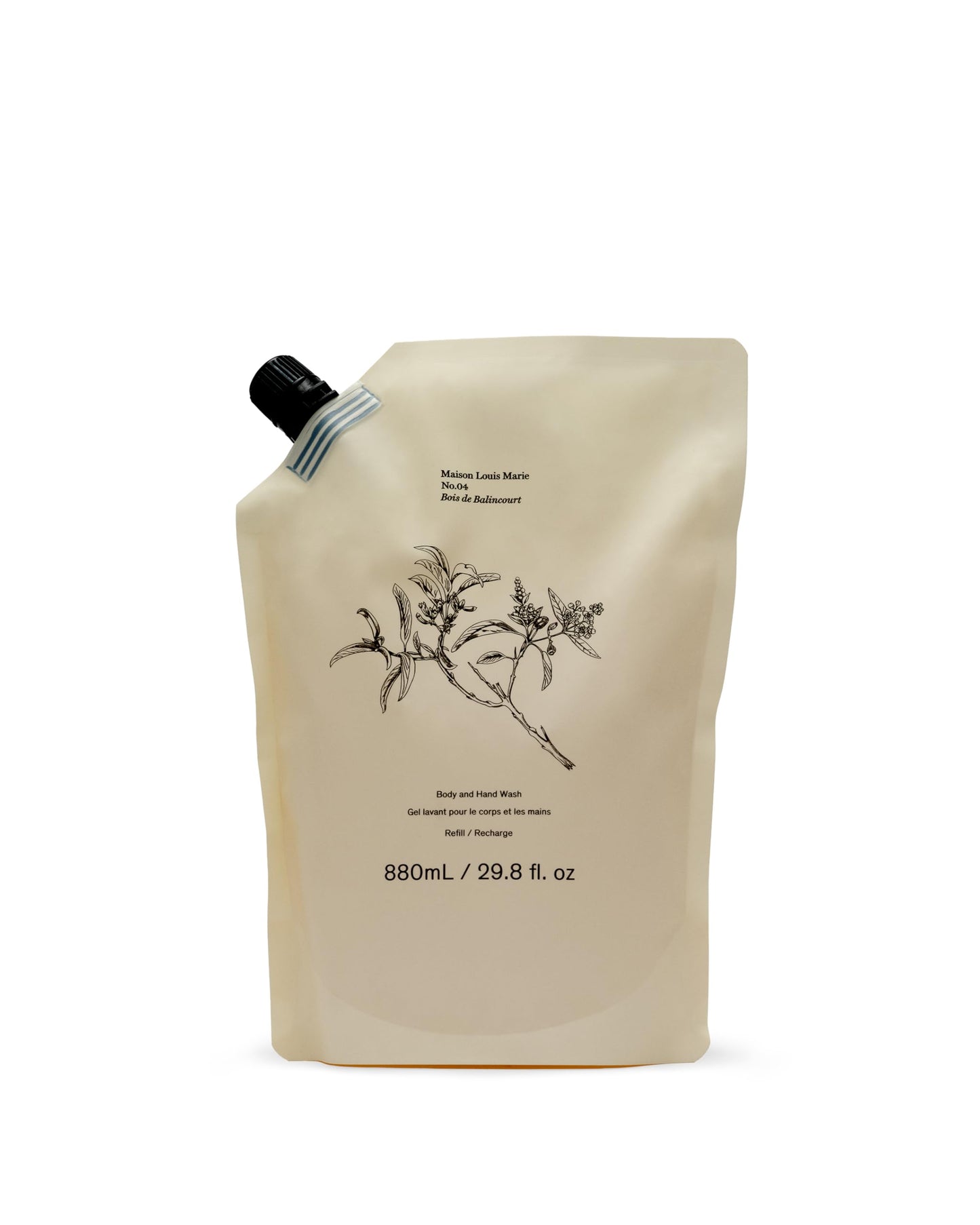 Maison Louis Marie - No.04 Bois de Balincourt Natural Body + Hand Wash Refill | Luxury Clean Beauty + Non-Toxic Fragrance (29.8 fl oz | 880 ml)