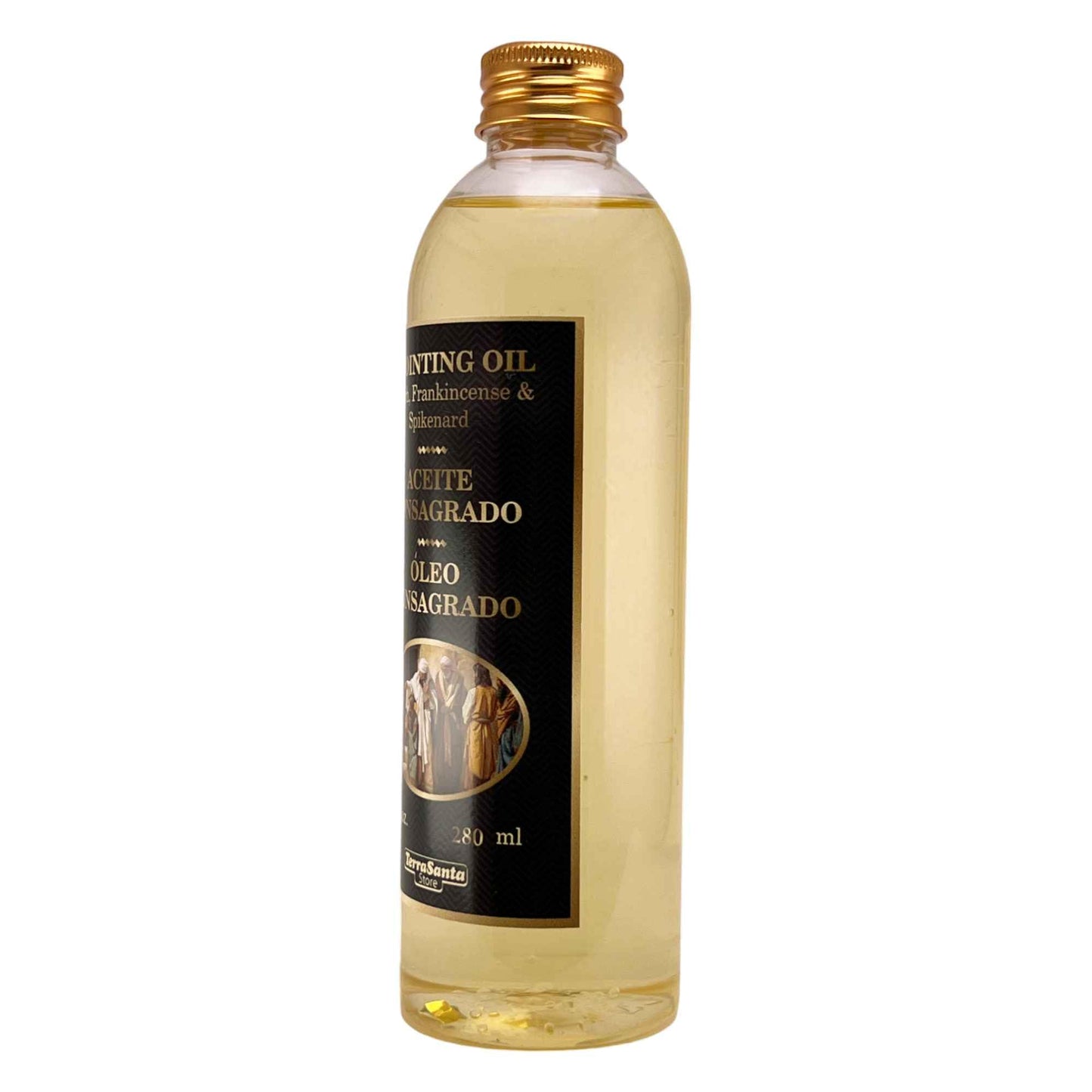 Essential Aromatic Essential Anointing Oil Perfume– Frankincense Myrrh and Spikenard - 8.5fl.oz 280ml – from Jerusalem Holy Land – Plastic Bottle for Personal Prayer Rituals & Spiritual Communion