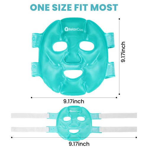 RelaxCoo Cold Face Eye Mask Ice Pack Reduce Face Puff,Dark Circles,Gel Hot Cold Compress,Face SPA for Woman Sleeping, Pressure, Headaches, Skin Care