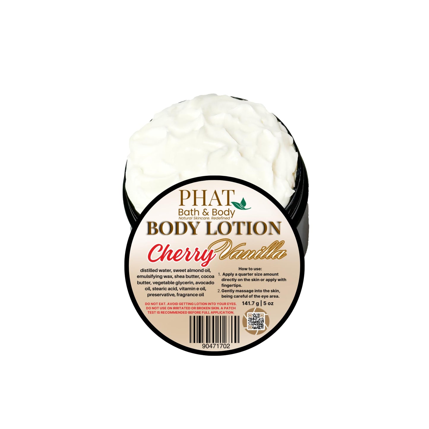 Cherry Vanilla Moisturizing Organic Body Lotion with Shea Cocoa Butter | 5 oz