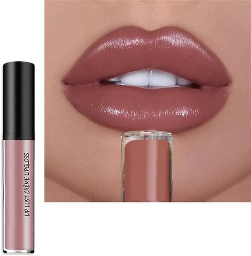 JUDUNA Upgrade 12 Color Cream Lip Gloss, Long-Lasting Moisturizing Velvet Lip Lipstick, Non-Stick to Cup, Non-Fading, Waterproof, Hydrating Lip Tint Natural Jelly Lipstick (07#, 6 ML)