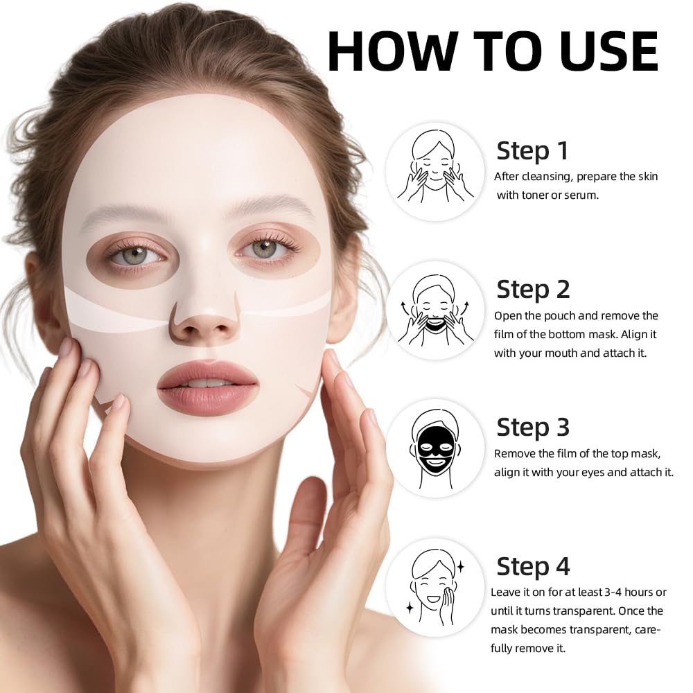 Collagen Face Mask 5 Pack, Korean Hydrating Sheet Mask for Glowing Glass Skin, Anti Aging Firming & Deep Moisturizing Facial Mask, Bio Collagen Jelly Mask