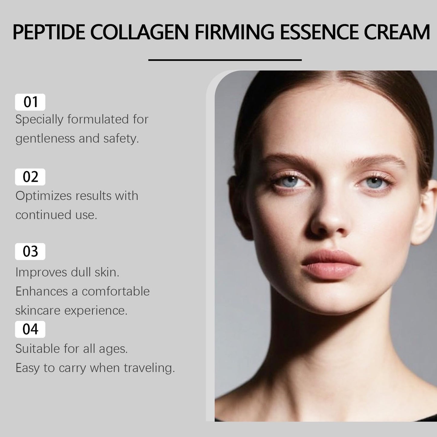 PYDINU Polypeptide Collagen Elastic Essence Cream, 3 PCS Micro Molecular Collagen Anti Wrinkle Lotion, Face Cream Tightening Lifting Suitable for All Skin Types