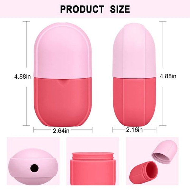 Ice Roller For Face and Eye, Ice Facial Roller Massage guasha Shrink Pore Skin Care Tools, Reusable Ice Stick Remove Dark Circle, Ice Face Mold Sphere Face Ice Cubes for Brighten Lubricate Fine Lines