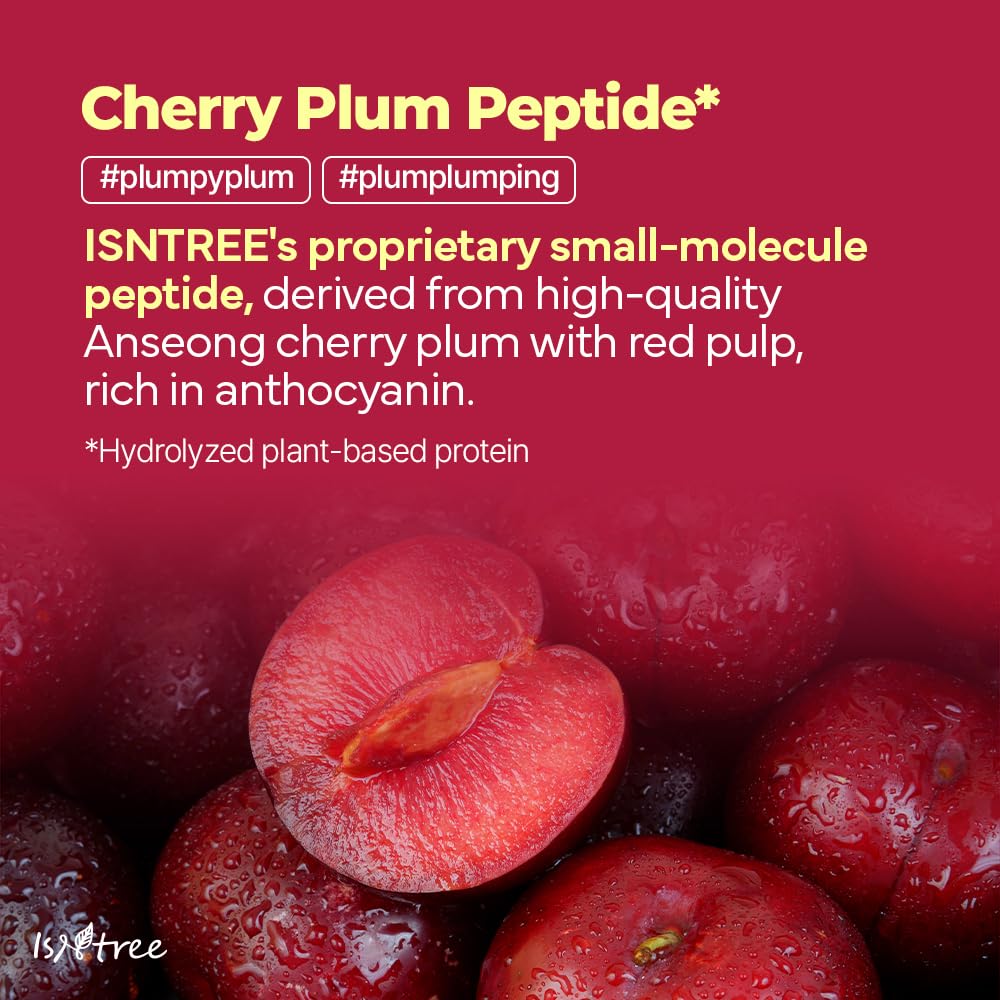 ISNTREE Plum Peptide Booster 2000s – Firming & Hydrating Serum with Vegan Collagen & 5 Peptides – Korean Skincare – 50ml / 1.69 fl oz