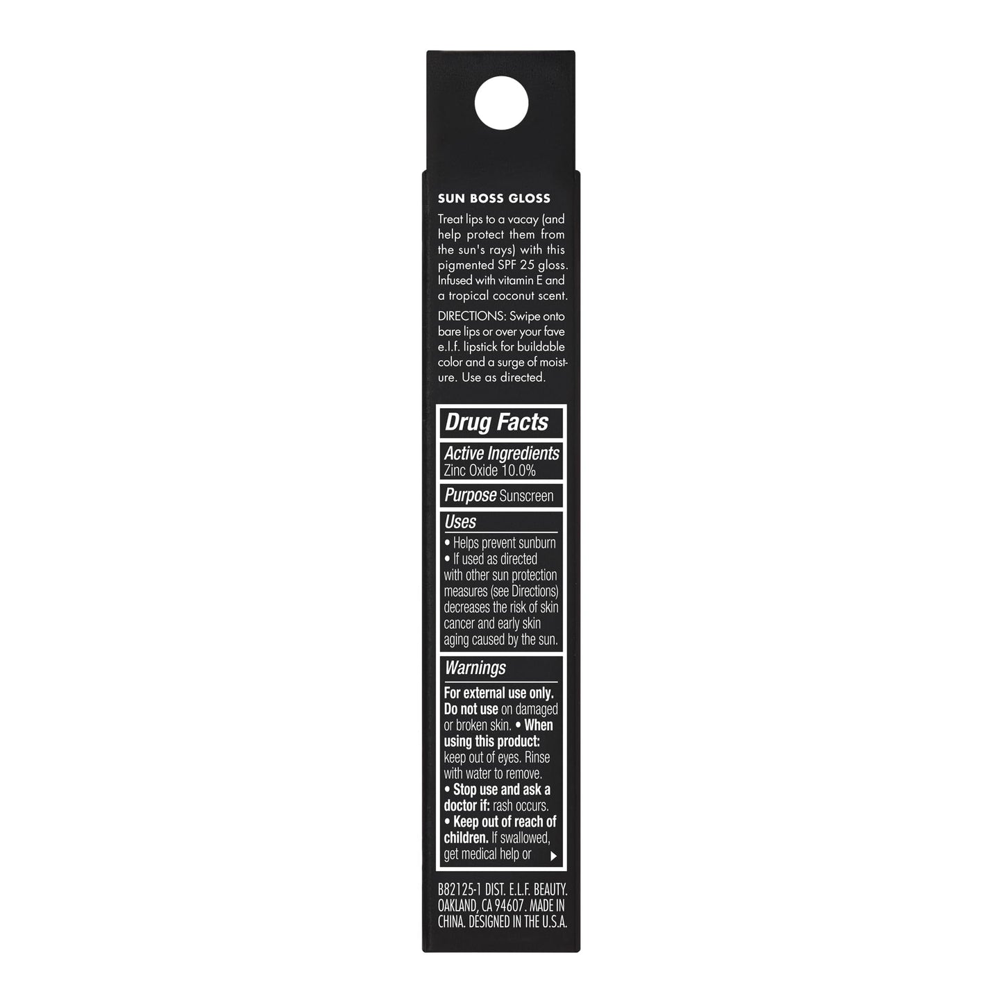 e.l.f. Sun Boss Gloss SPF 25, Pigmented Lip Gloss For A High-Shine Finish, Moisturizing & Conditioning Formula, Vegan & Cruelty-Free, Peachy Kween