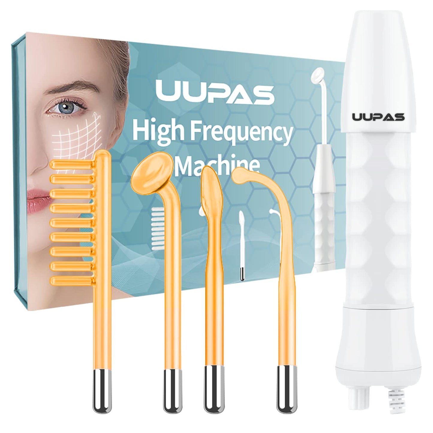 High Frequency Facial Wand - UUPAS Portable Handheld High Frequency