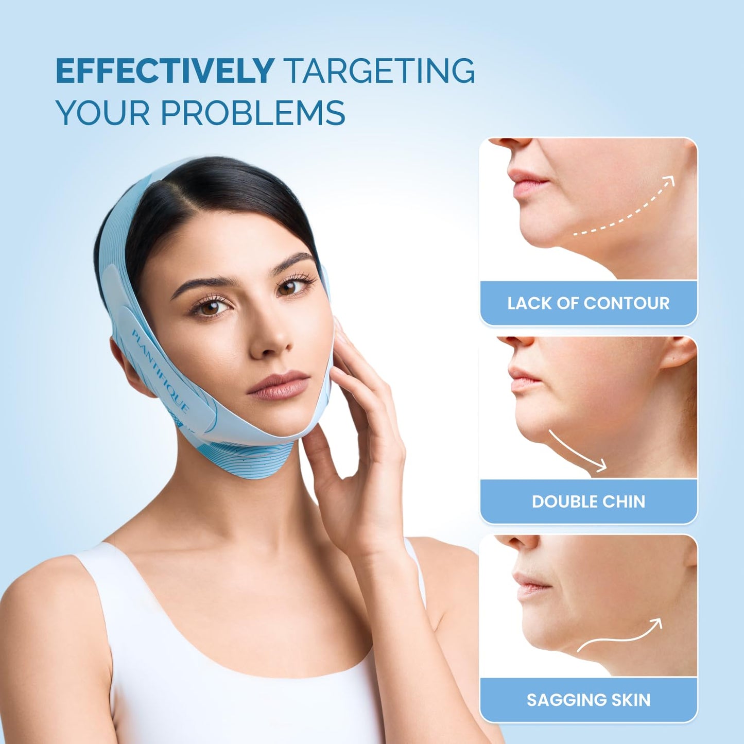 PLANTIFIQUE Chin Strap for Face Contouring - Reusable & Adjustable