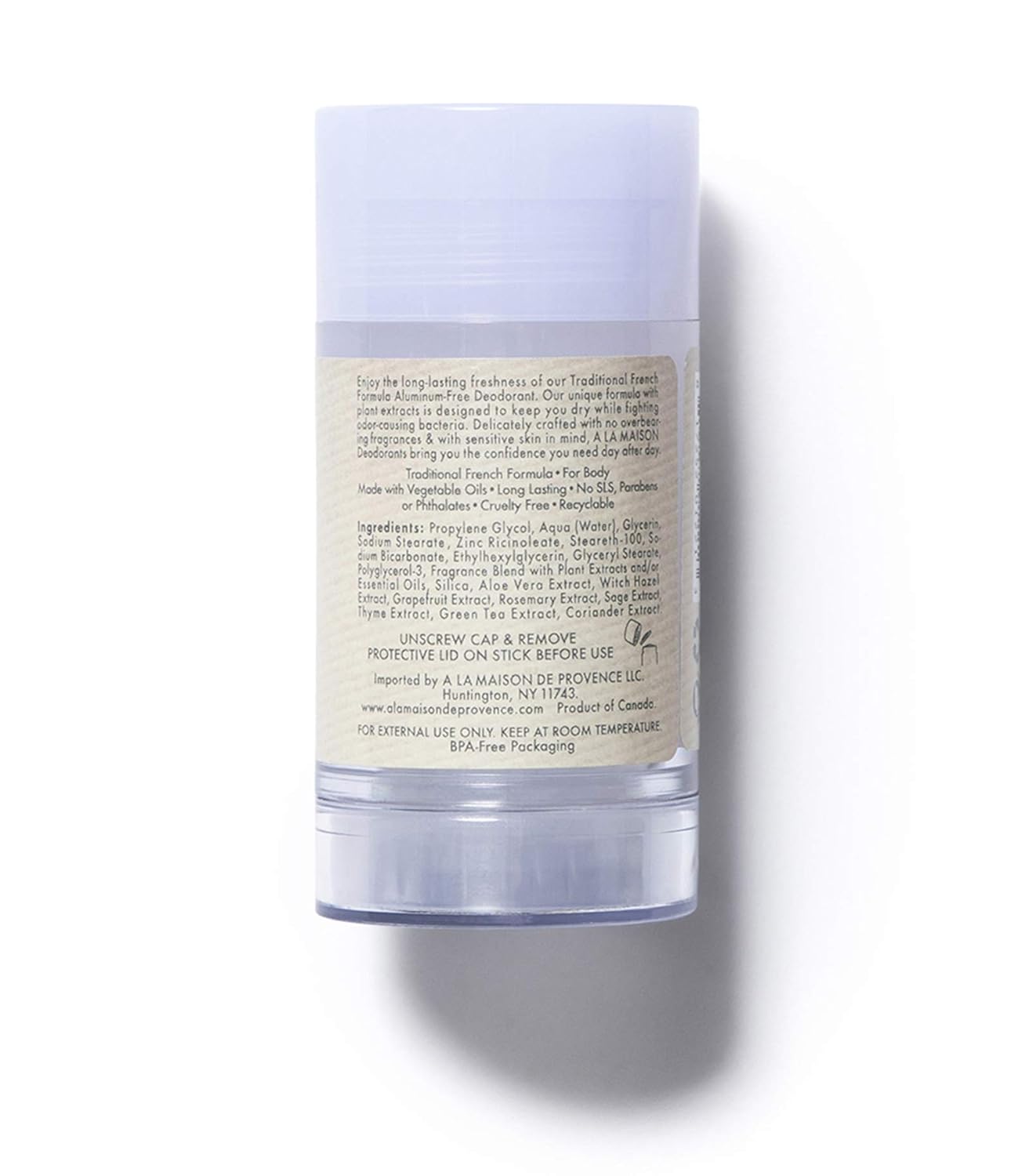 A La Maison Fresh Sea Salt Aluminum Free Deodorant for Women and Men - Natural Deodorant (3 Stick Bulk Pack)