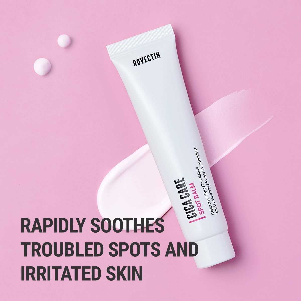 ROVECTIN Cica Care Face Balm - Immediate Redness Relief Face Moisturizer for Acne Prone, Sensitive Skin | Spots, Scar Reducing with Calamine and Madecassoside | Vegan, Korean Skincare(1.4 fl oz)