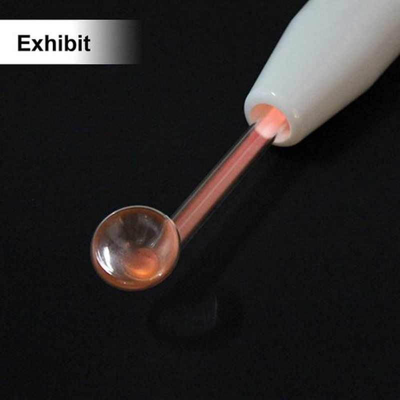 Electrode Wand Glass Tube Handheld Spare Parts for Hi Frequency Instrument Elitzia ETJX006AS (Orange Mushroom)
