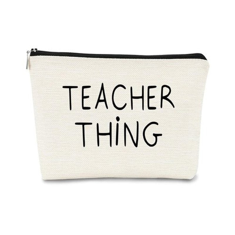 BARPERY Teacher Gifts for Women Makeup Bag - Teacher Appreciation Gifts - Gifts for Teachers Women, Teacher Gift,Teacher Thing Bag Makeup Bag,Gifts for Teacher Coworker, Travel Toiletry Bag