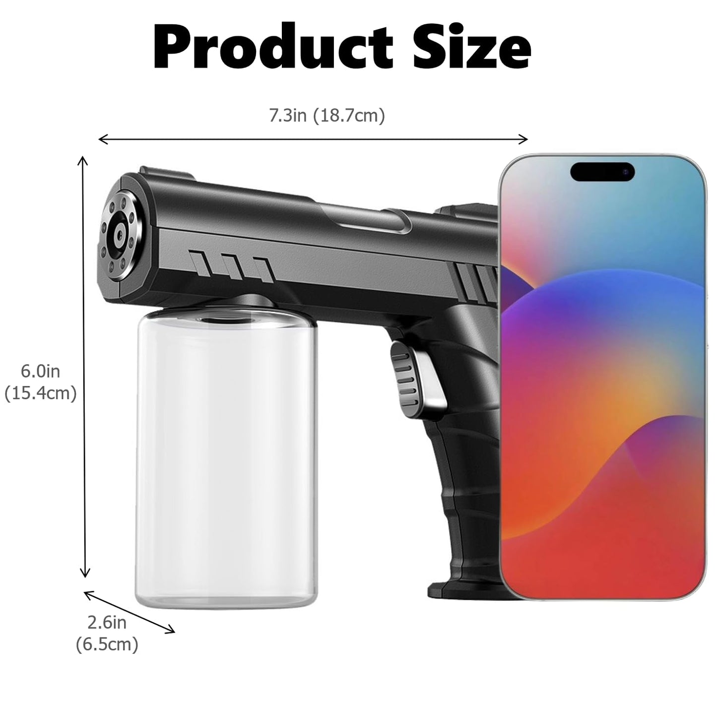 Portable Spray Tan Machine Cordless, Handheld USB Rechargeable Spray Tan Gun with Fine Atomization Spray for Home, Travel, Salon, Beach & Mobile Tanning, Dark Grey