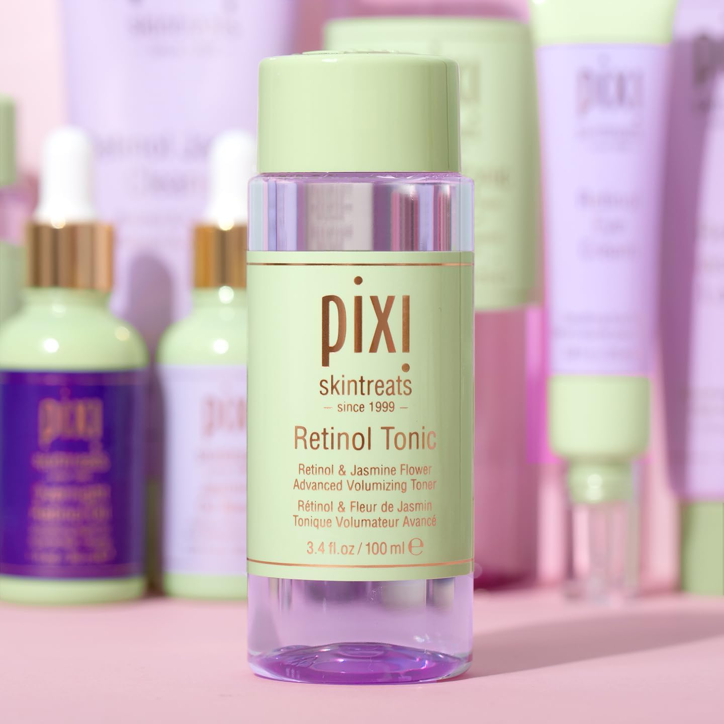 Pixi Retinol Tonic, Smoothing & Firming Facial Toner, Enhanced with Peptides to Boost Collagen Production, Alcohol-Free Daily Rejuvenating Toner, 250 ml / 8.5 fl oz