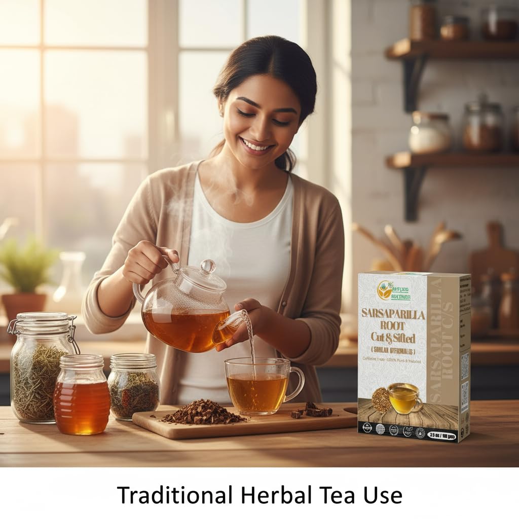 Herbs Botanica Sarsaparilla Root/Sasperella Root for Herbal Tea Hemidesmus Indicus Sasparilla Natural Blood PurifierSkin Health, Immunity, and Joint Support 8 oz / 1/2 lb