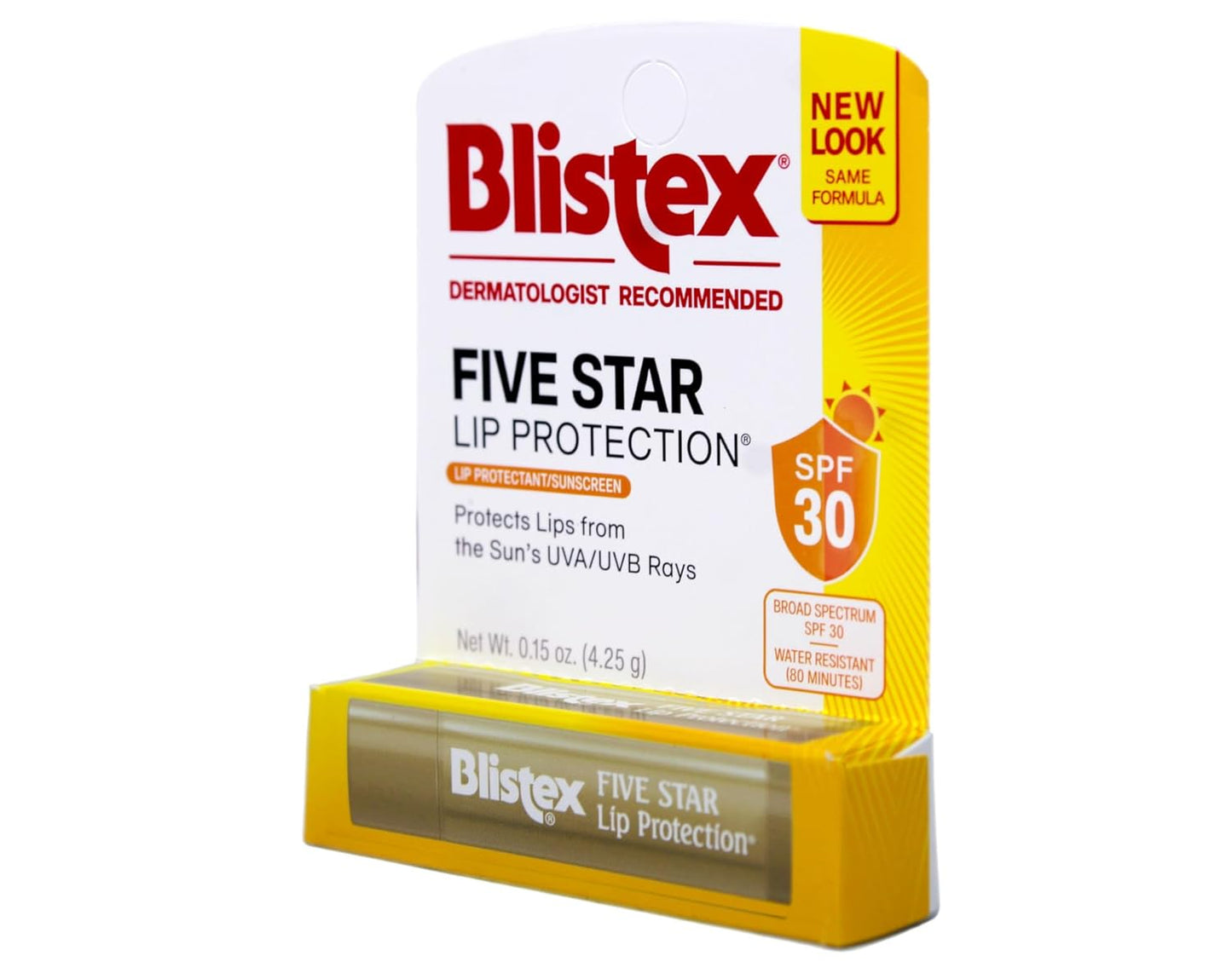 Blistex Five Star Lip Protection SPF 30 Lip Protectant, 0.15 OZ (Pack of 12)