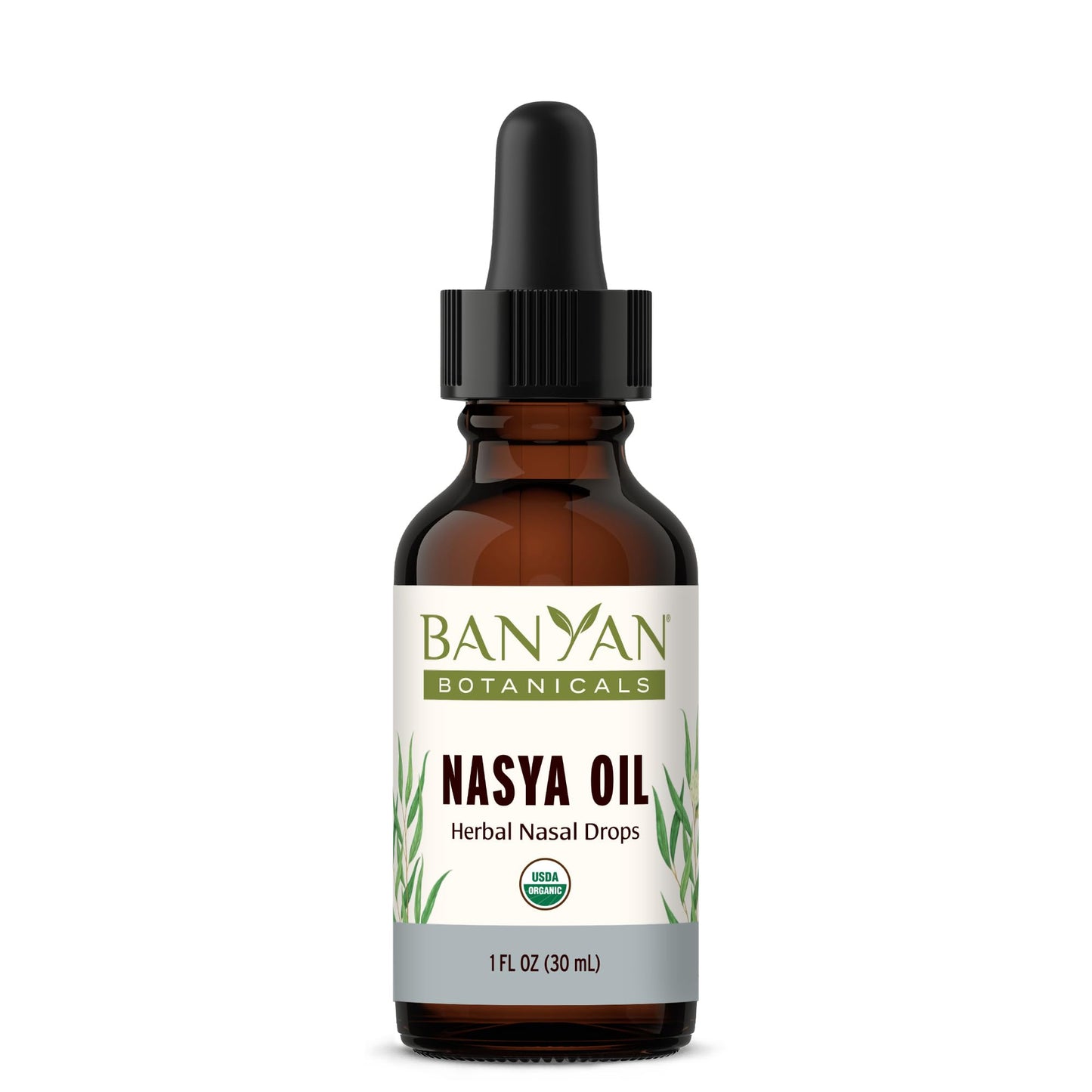 Banyan Botanicals Organic Nasya Oil – Herbal Nasal Drops for Clear Breathing – Ayurvedic Nose Moisturizer & Sinus Lubricant for Dryness & Travel – 1 oz – USDA Organic, Chemical-Free
