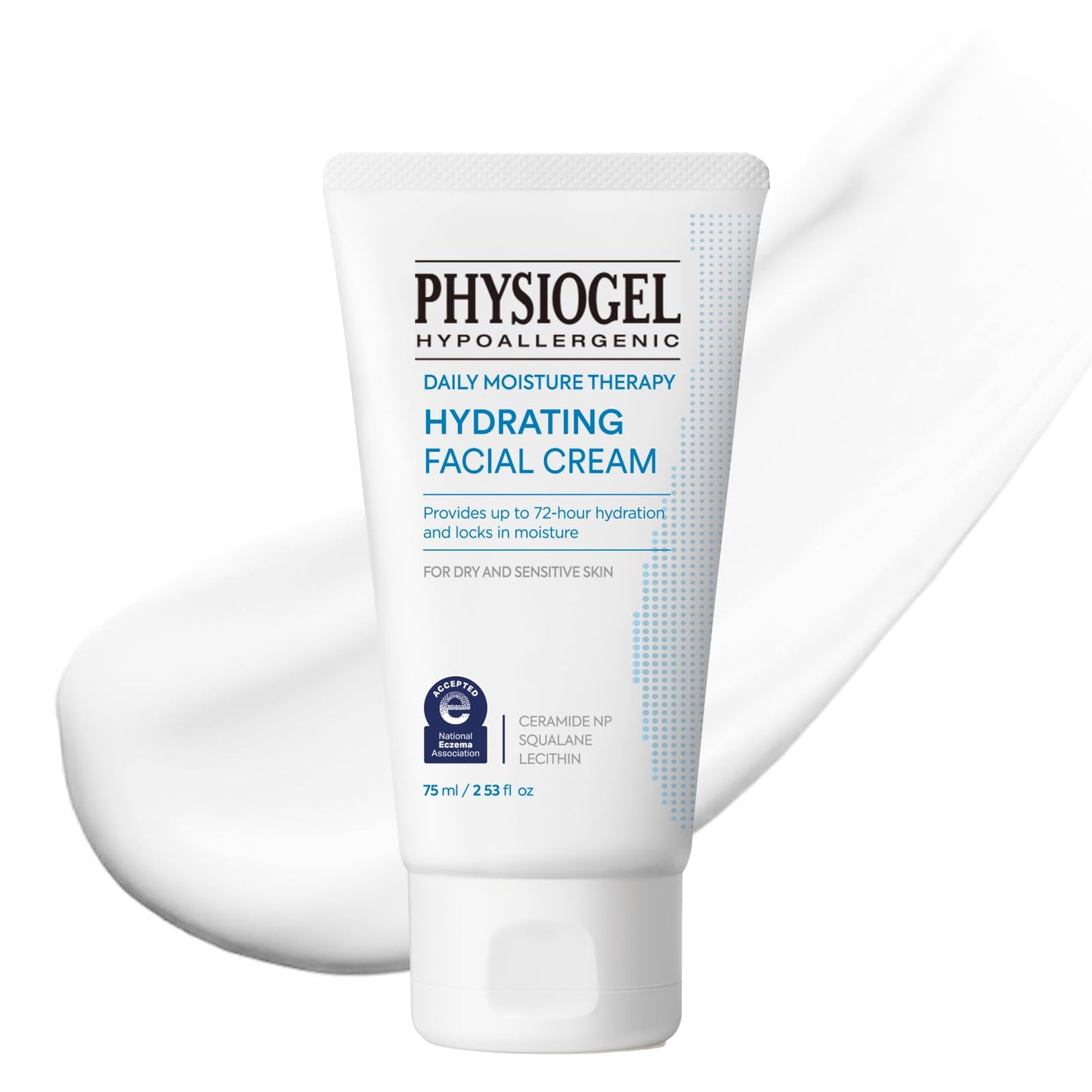 Physiogel Daily Moisture Therapy Hydrating Facial Cream, Lightweight Face Moisturizer with Ceramide, 72H Lasting Hydration, For Dry & Sensitive Skin, 2.5 fl. oz.