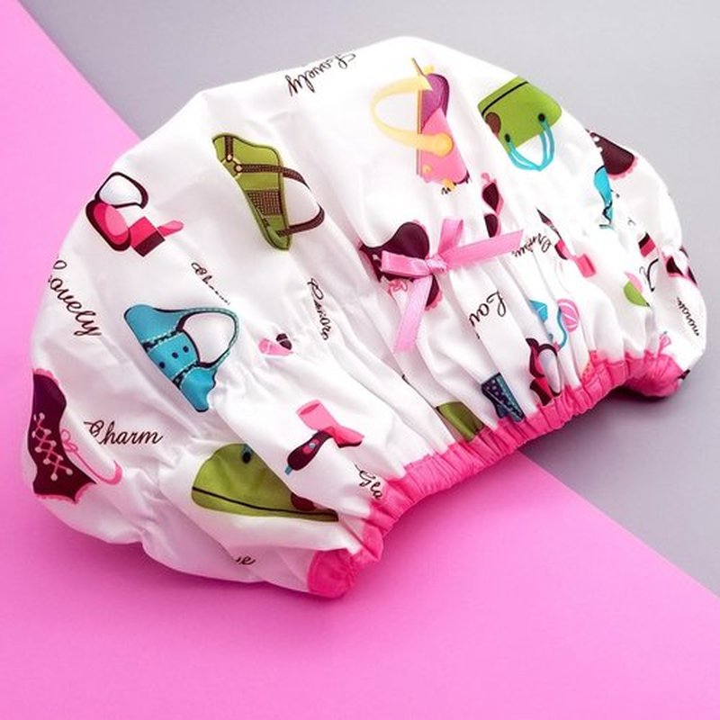 Reusable Shower Cap & Bath Cap, Lined, Oversized Waterproof Shower Caps Large Designed for all Hair Lengths with Lining & Elastic Band Stretch Hem Hair Hat - Fashionista Diva