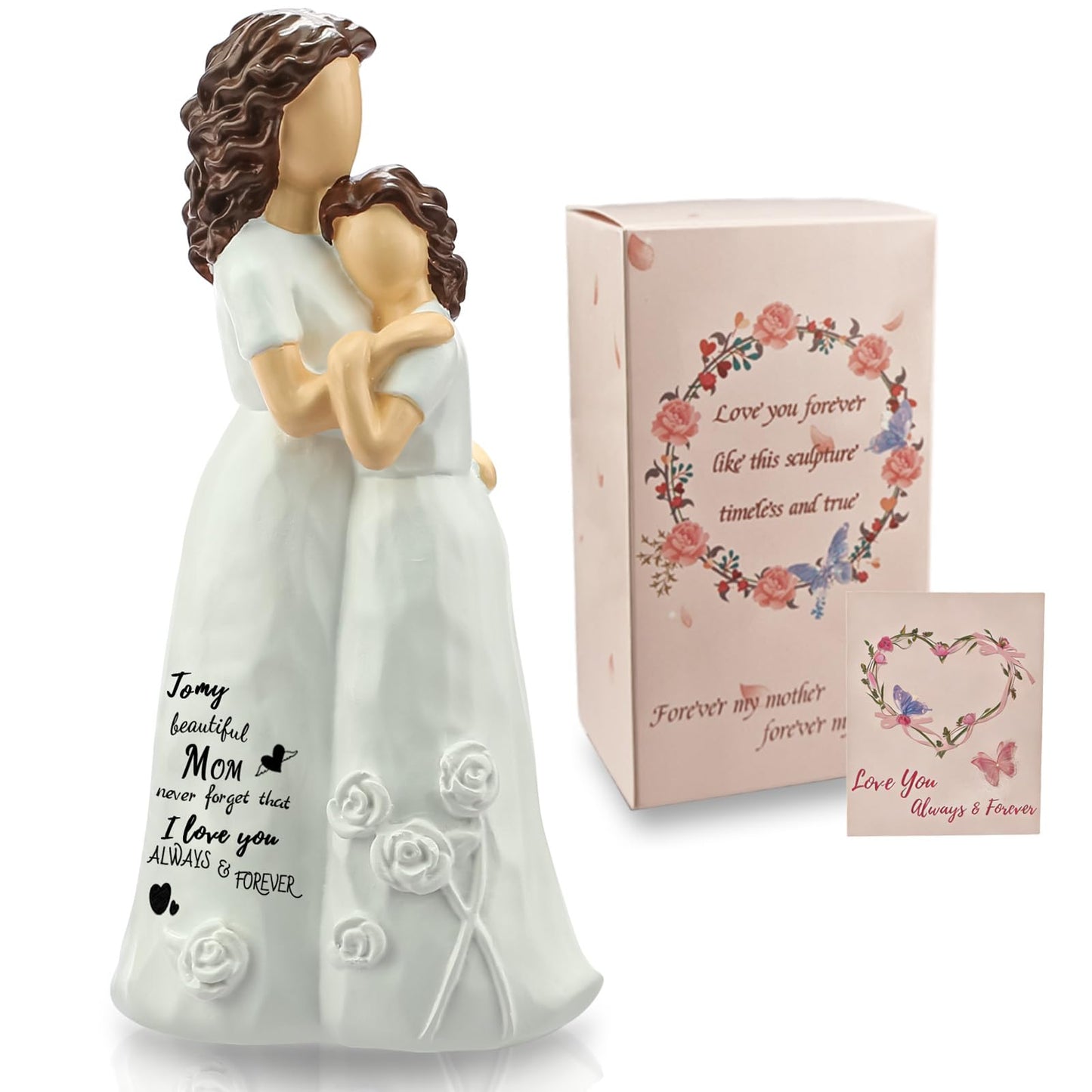LIGETON Mothers Day Mom Gifts for Mom from Daughter,Cool Birthday Gifts for Women Wife Christmas Stocking Stuffers Unique Gift Ideas for Mama Grandma Aunt Hand-Painted Figure Sculpture Presents