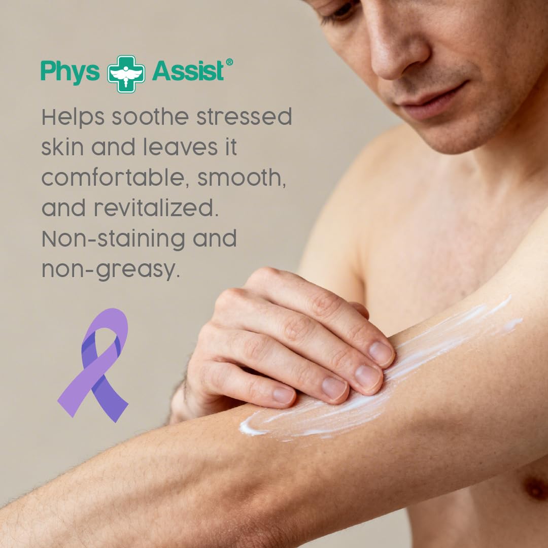 PhysAssist Oncology Cream Body Lotion with Botanicals – Hydrating Lotion for Dry, Sensitive and Stressed Skin – Lavender, Tea Tree, Peppermint & Calendula – 6 oz Bottle