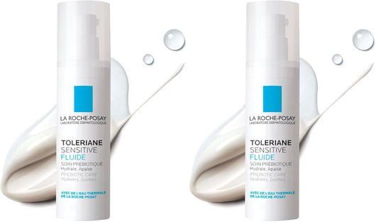 La Roche-Posay Toleriane Sensitive Fluide Protective Moisturizer,Lightweight Oil-Free Face Moisturizer,For Sensitive Skin,(Pack of 2)