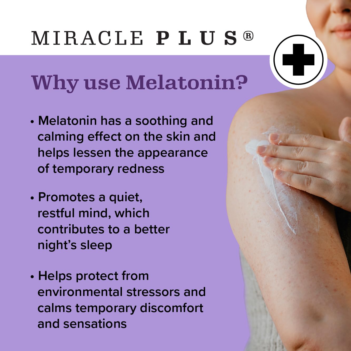Miracle Plus Melatonin Night Cream Skin Care With Lavender & Chamomile + Magnesium Leg Cream, Massage Topical Night Body Lotion Into Skin To Help Promote Better Rest, (2-Pack)