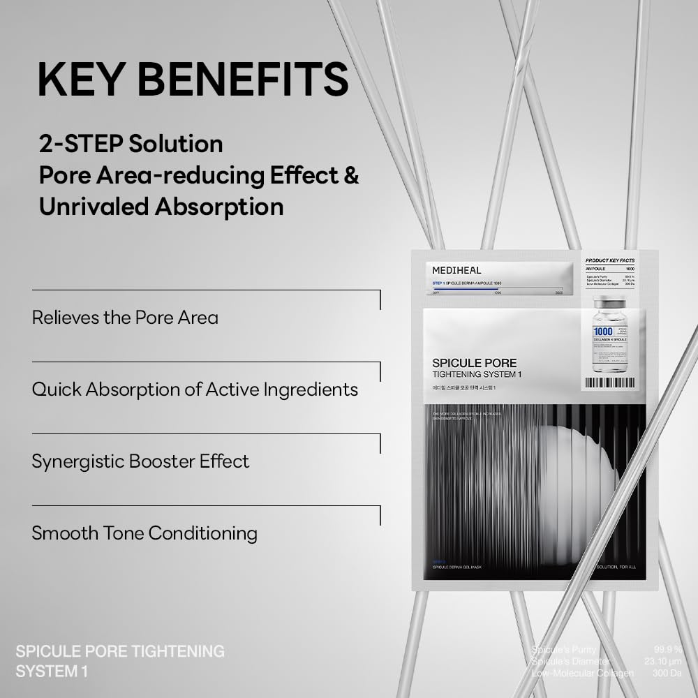 MEDIHEAL Collagen Spicule 1000ppm Hydrogel Mask Set (10ea)